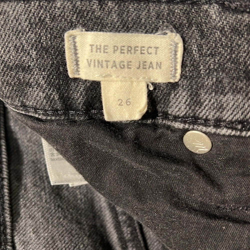 Madewell Perfect Vintage Jean in Lunar Wash (black) - Size 26 - Picture 9 of 11